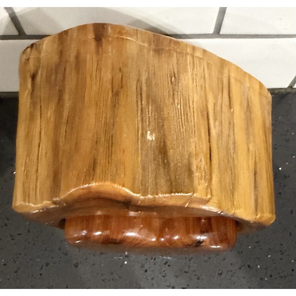 Wood Cedar Log Jewelry Trinket Box Heart Shaped‎ Drawer Artist Jeff Trag - Picture 2 of 12